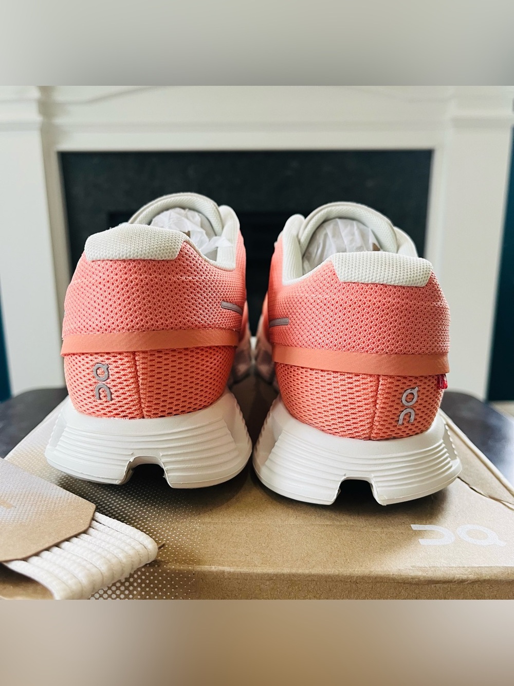 Sz 7 On Cloud 5 Women's Sneakers Trainers Shoes Flamingo/Pearl 59.97765 - Picture 5 of 7